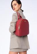 Női steppelt bőr hátizsák, piros, 97-4E-030-3, Fénykép 15
