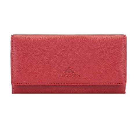 Nagyméretű női bőr pénztárca, piros, 02-1-052-3L, Fénykép 1