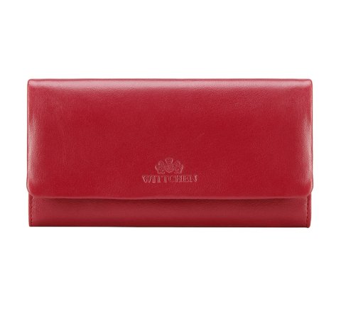 Hosszúkás női bőr pénztárca, piros, 26-1-443-N, Fénykép 1