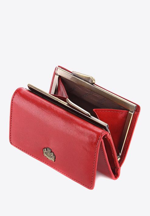 Női bőr kapcsos pénztárca, piros, 11-1-053-3, Fénykép 3