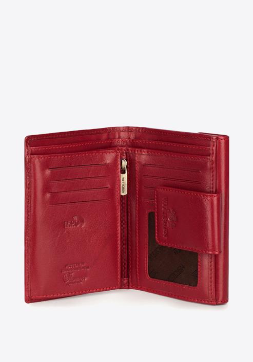 Női bőr pénztárca elegáns patenttal, piros, 14-1-048-L5, Fénykép 5