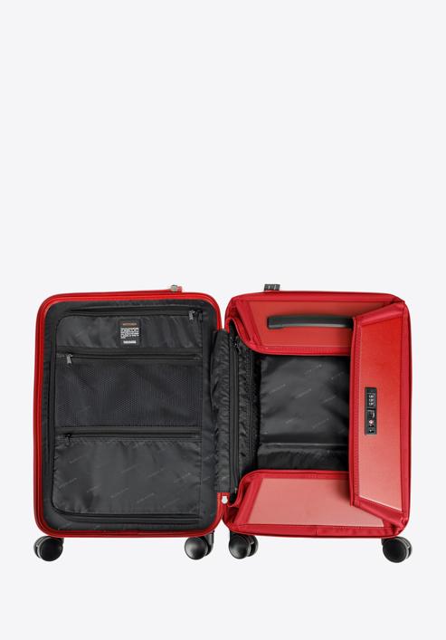 Polikarbonát bővíthető kabinbőrönd, piros, 56-3P-401-01, Fénykép 8