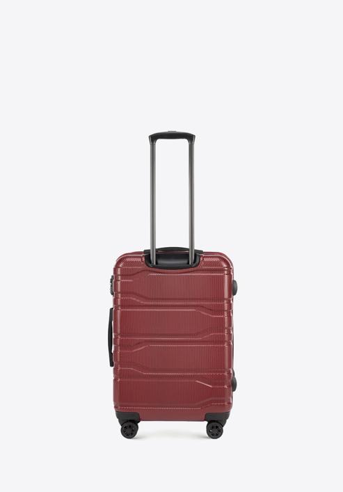Polikarbonát közepes bőrönd, piros, 56-3P-982-11, Fénykép 3