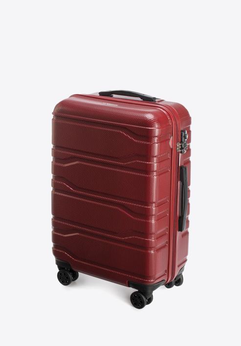Polikarbonát közepes bőrönd, piros, 56-3P-982-11, Fénykép 4