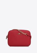 Saffiano bőr láncos crossbody táska, piros, 29-4E-019-P, Fénykép 1
