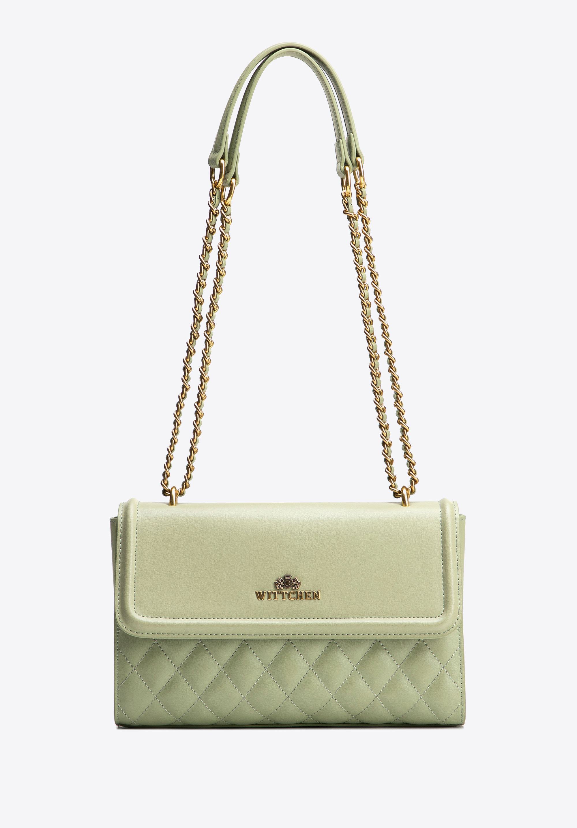 Umhängetasche aus Leder für Damen, Pistaziengrün, 100-4E-205-Z, Bild 1