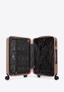 Közepes méretű bőrönd ABS-ből átlós vonalakkal, por rózsaszín, 56-3A-742-10, Fénykép 5