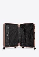 Nagy bőrönd ABS-ből átlós vonalakkal, por rózsaszín, 56-3A-743-80, Fénykép 5