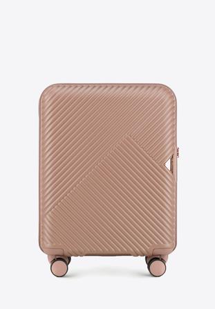 Polikarbonát kabin bőrönd, por rózsaszín, 56-3P-841-77, Fénykép 1