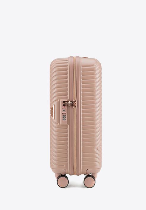 Polikarbonát kabin bőrönd, por rózsaszín, 56-3P-841-10, Fénykép 2