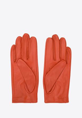 Mănuși de damă din piele de mașină, clasice, portocaliu, 46-6A-002-6-L, Fotografie 1