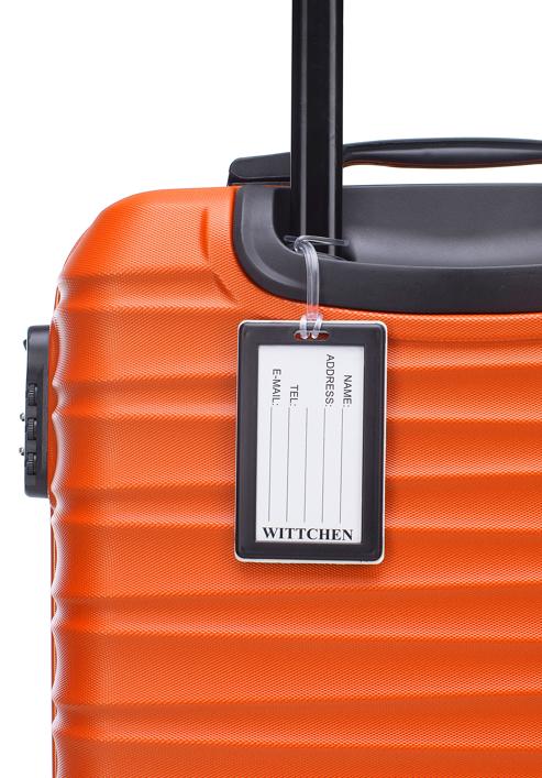 Set: valiză mică cu etichetă., portocaliu, 56-3A-311-11Z, Fotografie 3