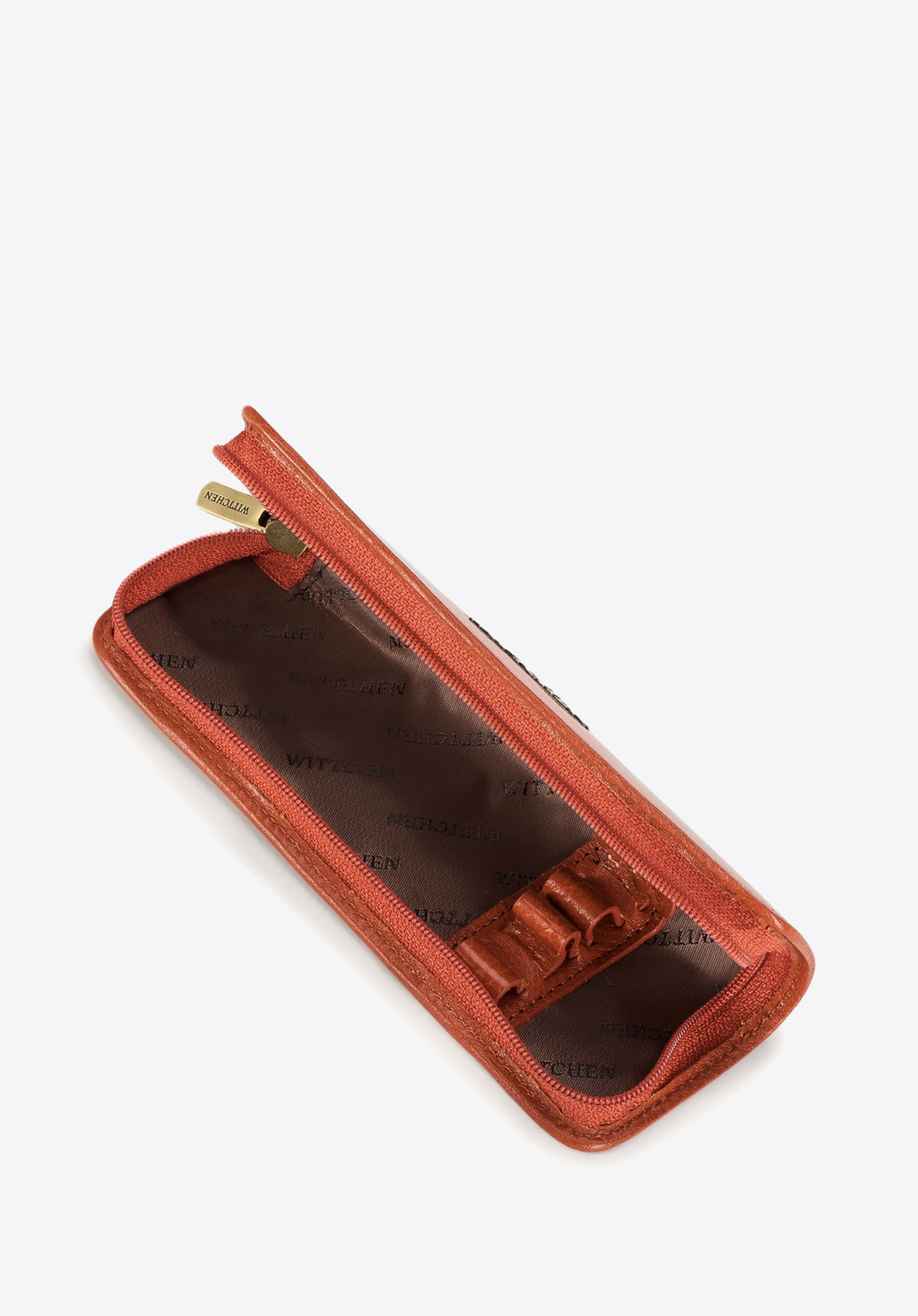 Toc pentru pixuri din piele lăcuită, portocaliu, 25-2-001-6, Fotografie 1