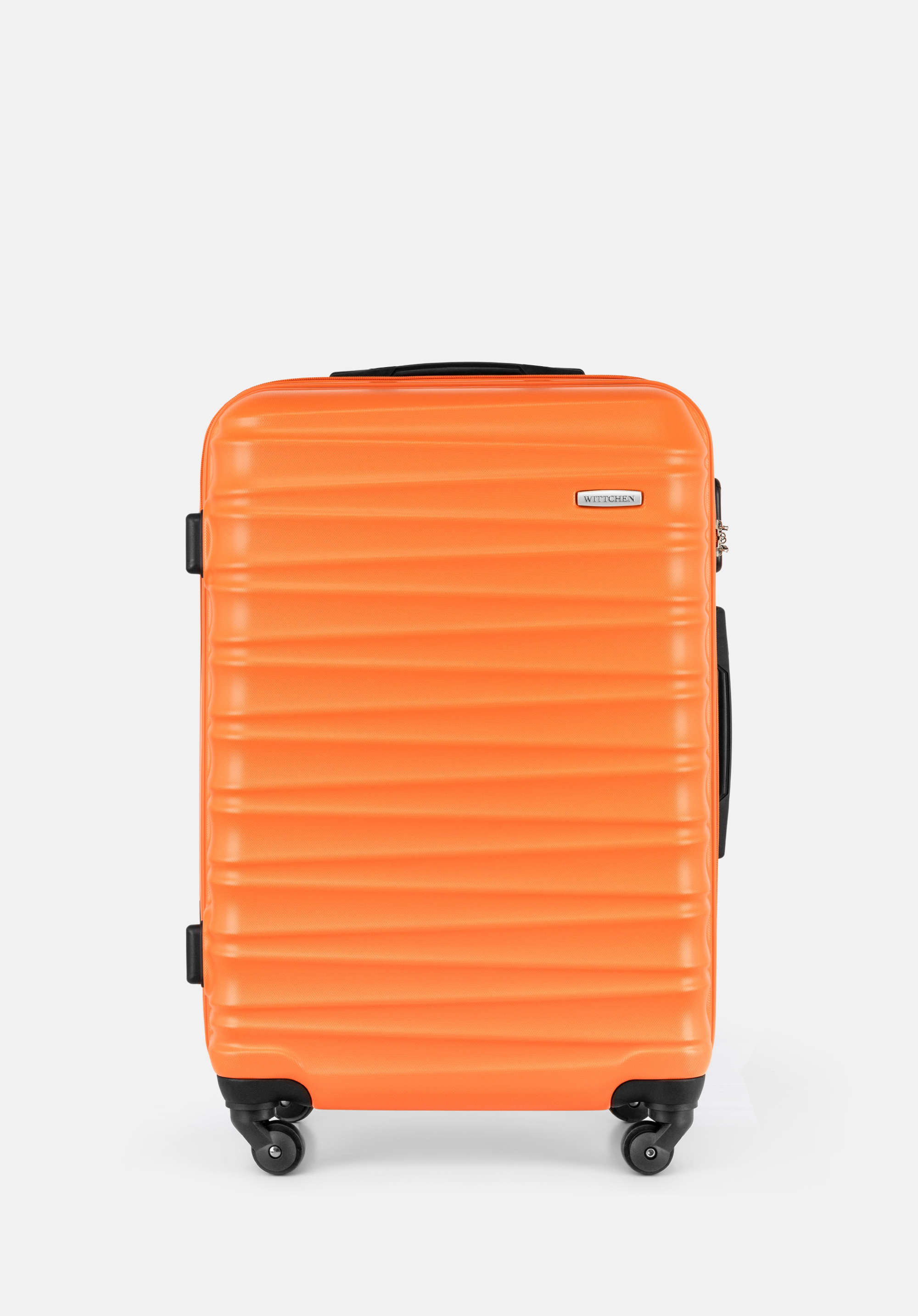 Valiză medie cu ABS și nervuri portocaliu
