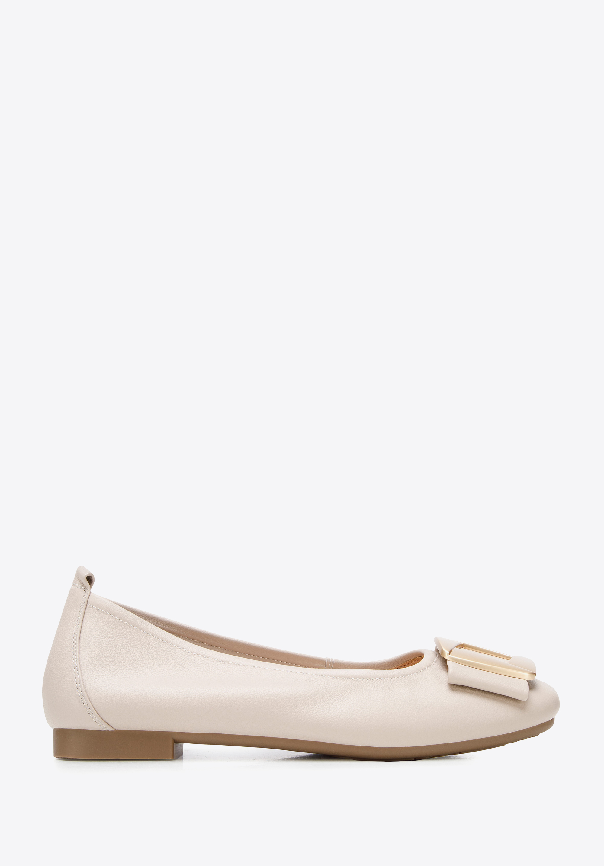 Ballerinas aus weichem Leder mit Schnalle, puderrosa, 94-D-951-P-35, Bild 1