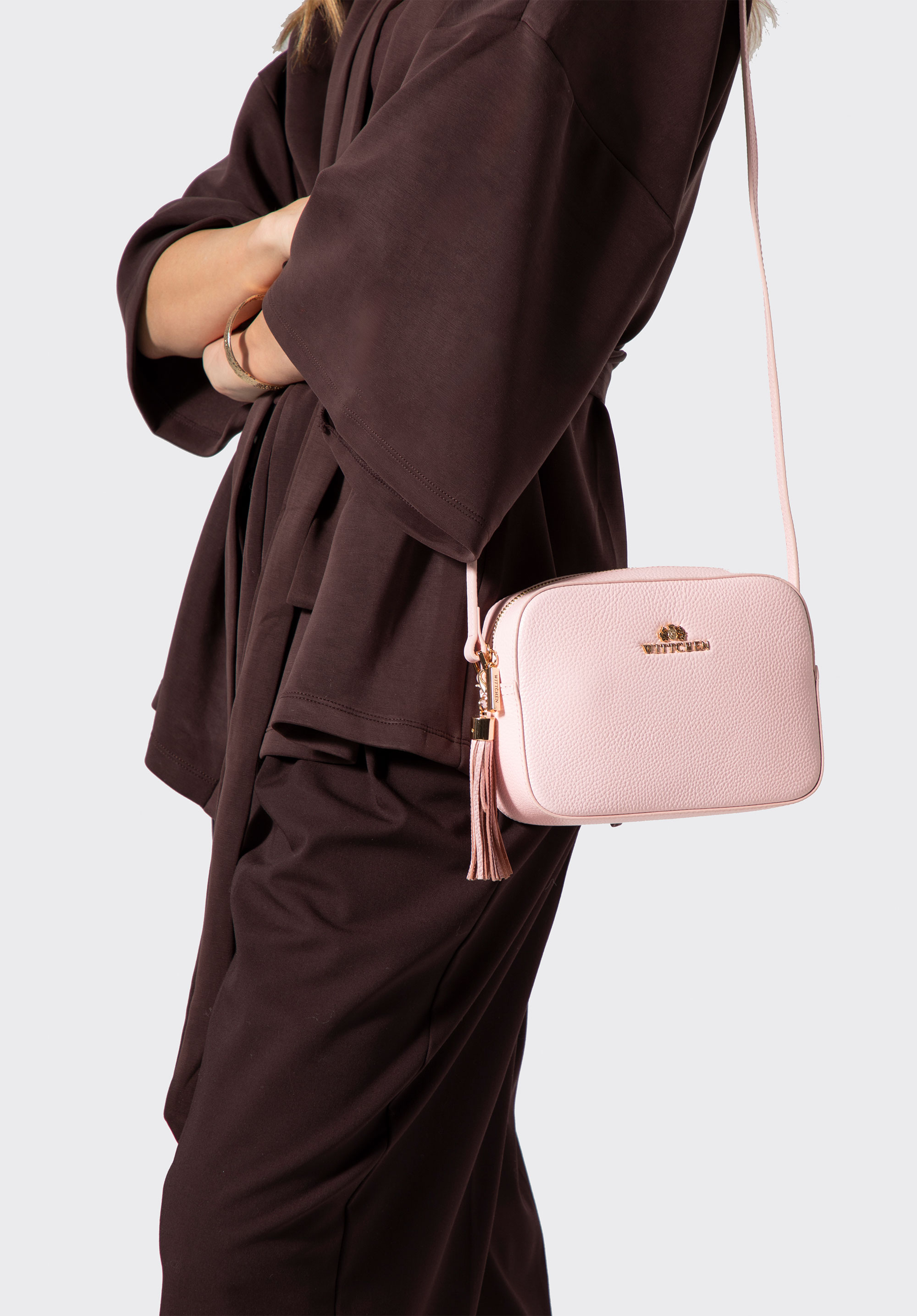 Brieftasche aus Leder für Damen, puderrosa, 29-4E-014-P, Bild 1