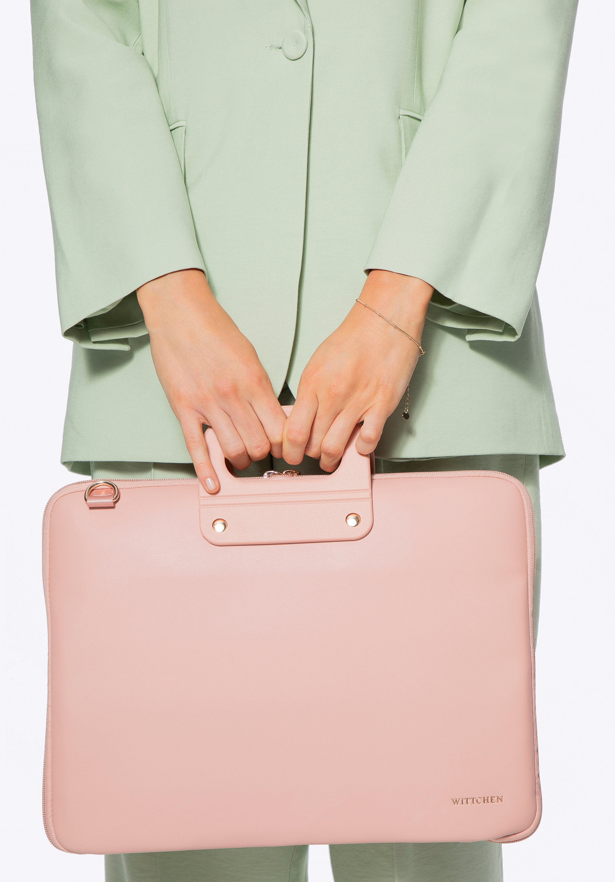 15-Zoll-Laptoptasche aus Kunstleder, rosa, 100-3P-902-P, Bild 1