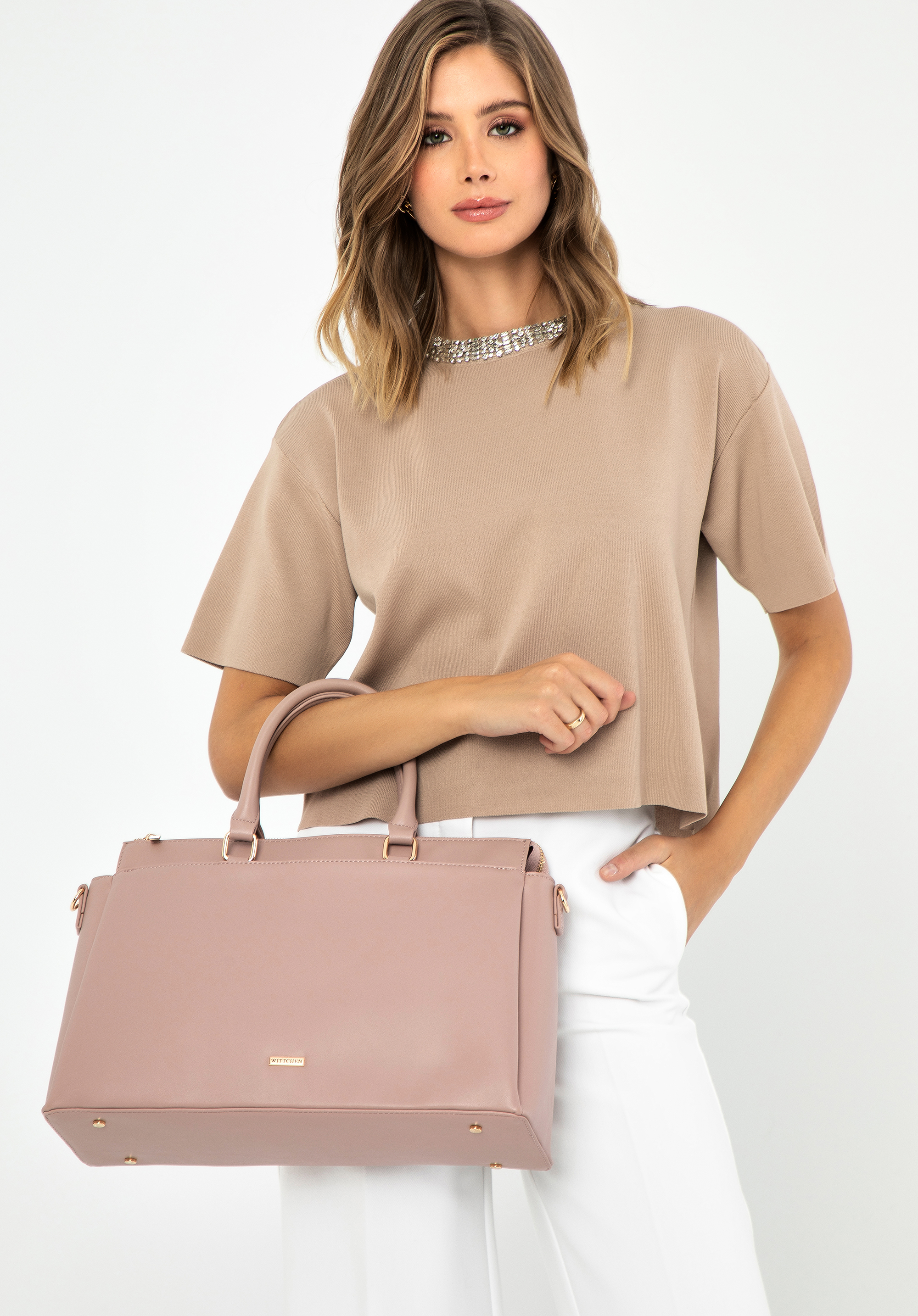 15,6'''' Laptoptasche aus Kunstleder für Damen, rosa, 99-4Y-226-P, Bild 1