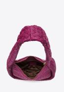 Baguette-Tasche aus gewebtem Leder, rosa, 97-4E-510-1, Bild 3