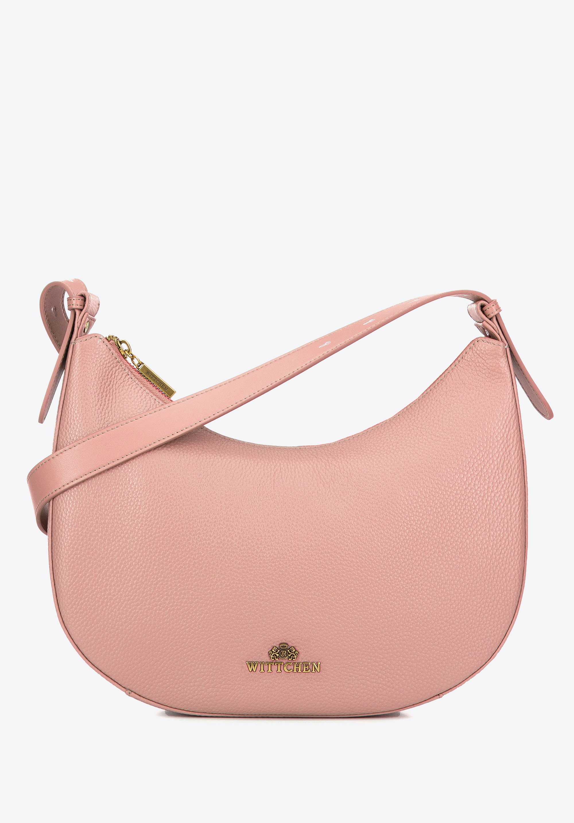 Baguette-Tasche aus Leder, rosa, 100-4E-210-P, Bild 1