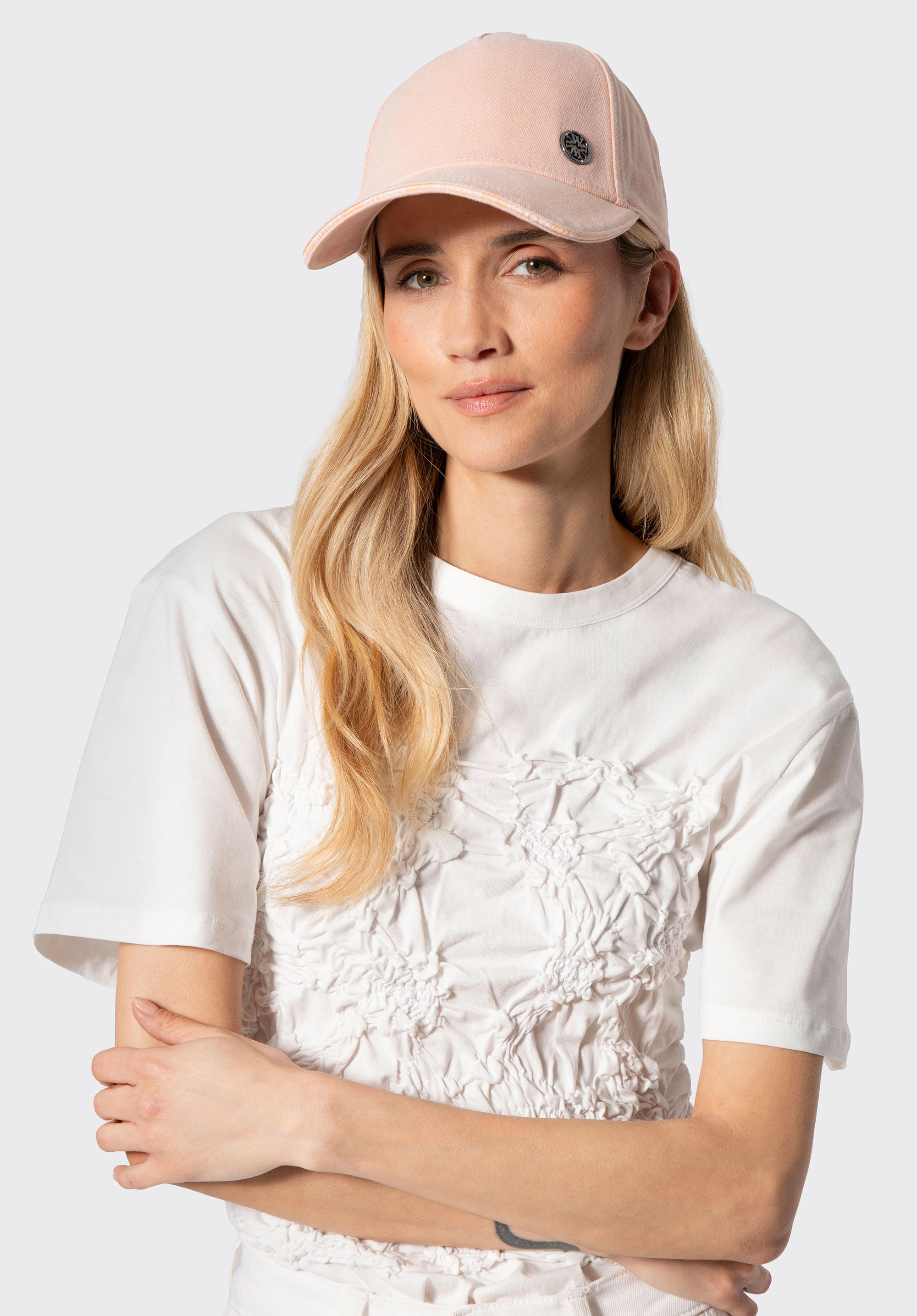 Baseballkappe aus Baumwolle, rosa, 100-HF-005-P, Bild 1