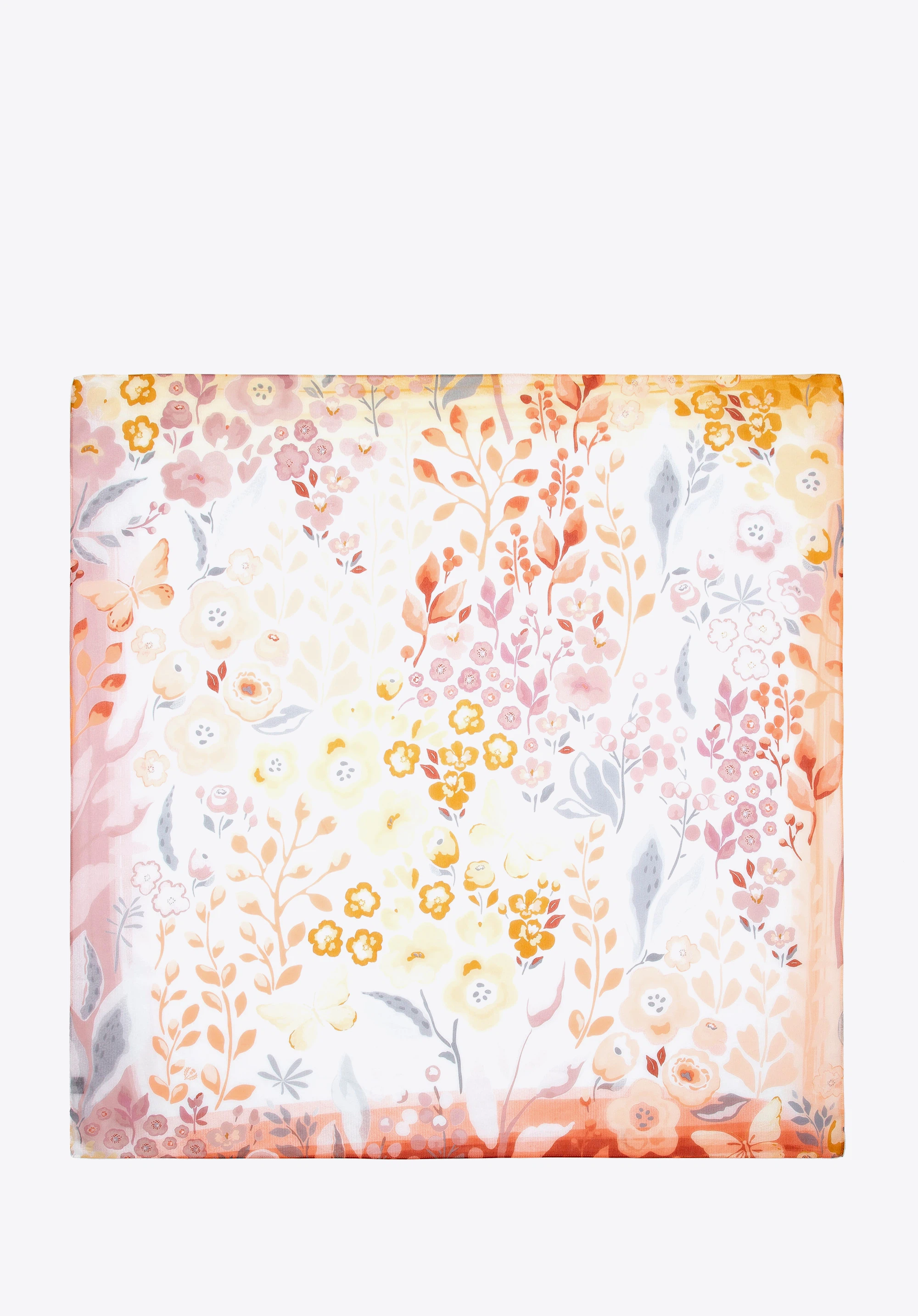 Gemusterter Damenschal, rosa-beige, 98-7D-S97-X, Bild 1