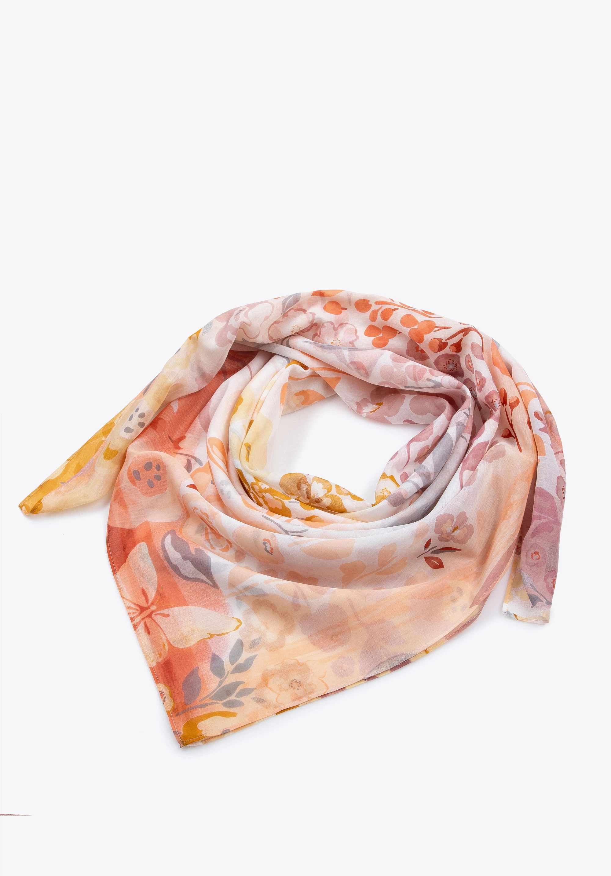 Gemusterter Damenschal, rosa-beige, 98-7D-S97-X, Bild 1
