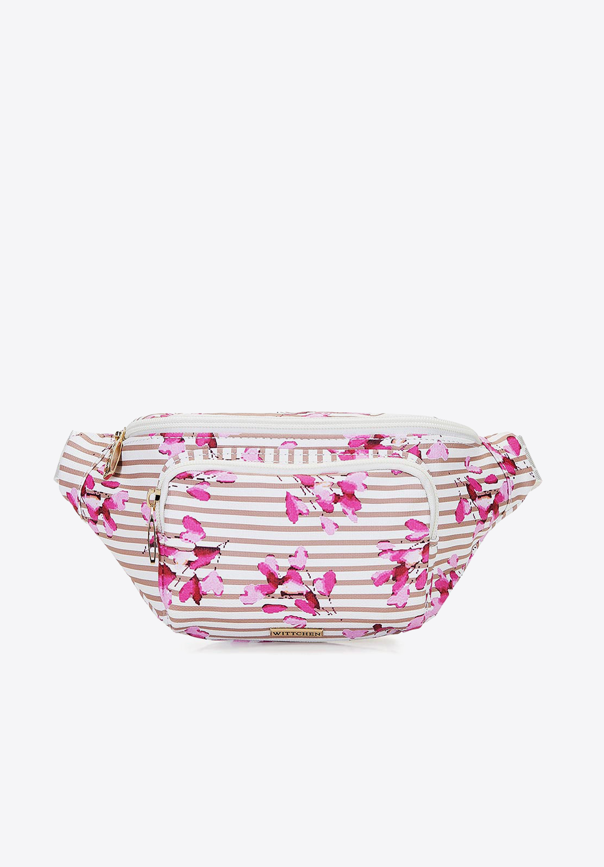 GÜRTELTASCHE FÜR DAMEN AUS KUNSTLEDER, rosa-beige, 92-4Y-307-XP, Bild 1