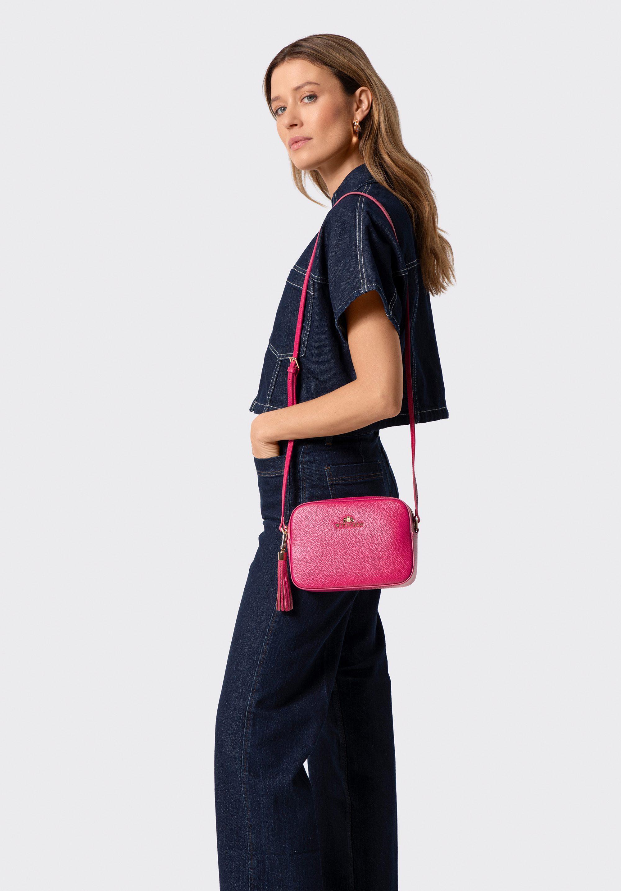 Brieftasche aus Leder für Damen, rosa, 29-4E-014-PP, Bild 1