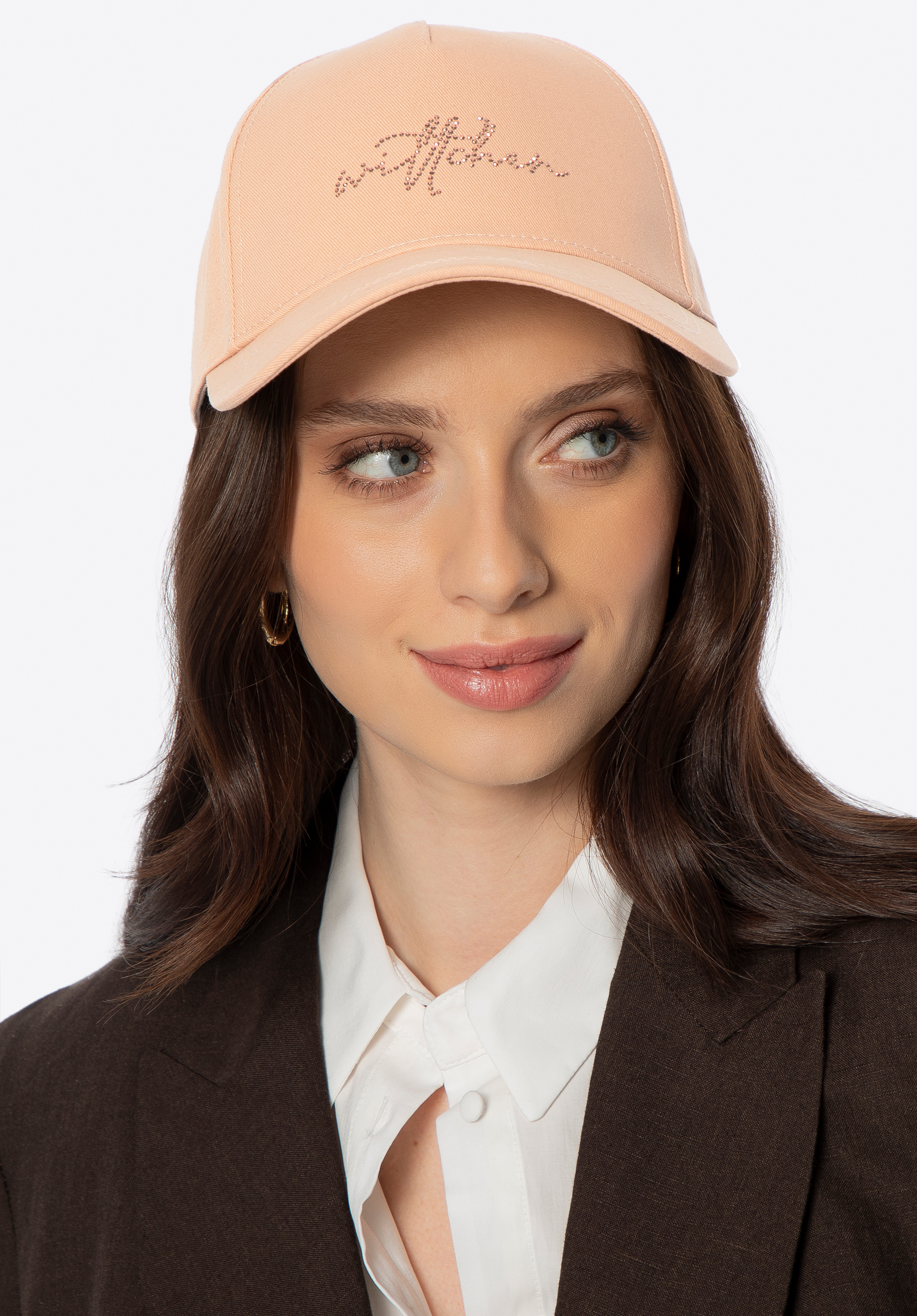 Damen-Baseballkappe aus Baumwolle, Pfirsich, 100-HF-004-P, Bild 1