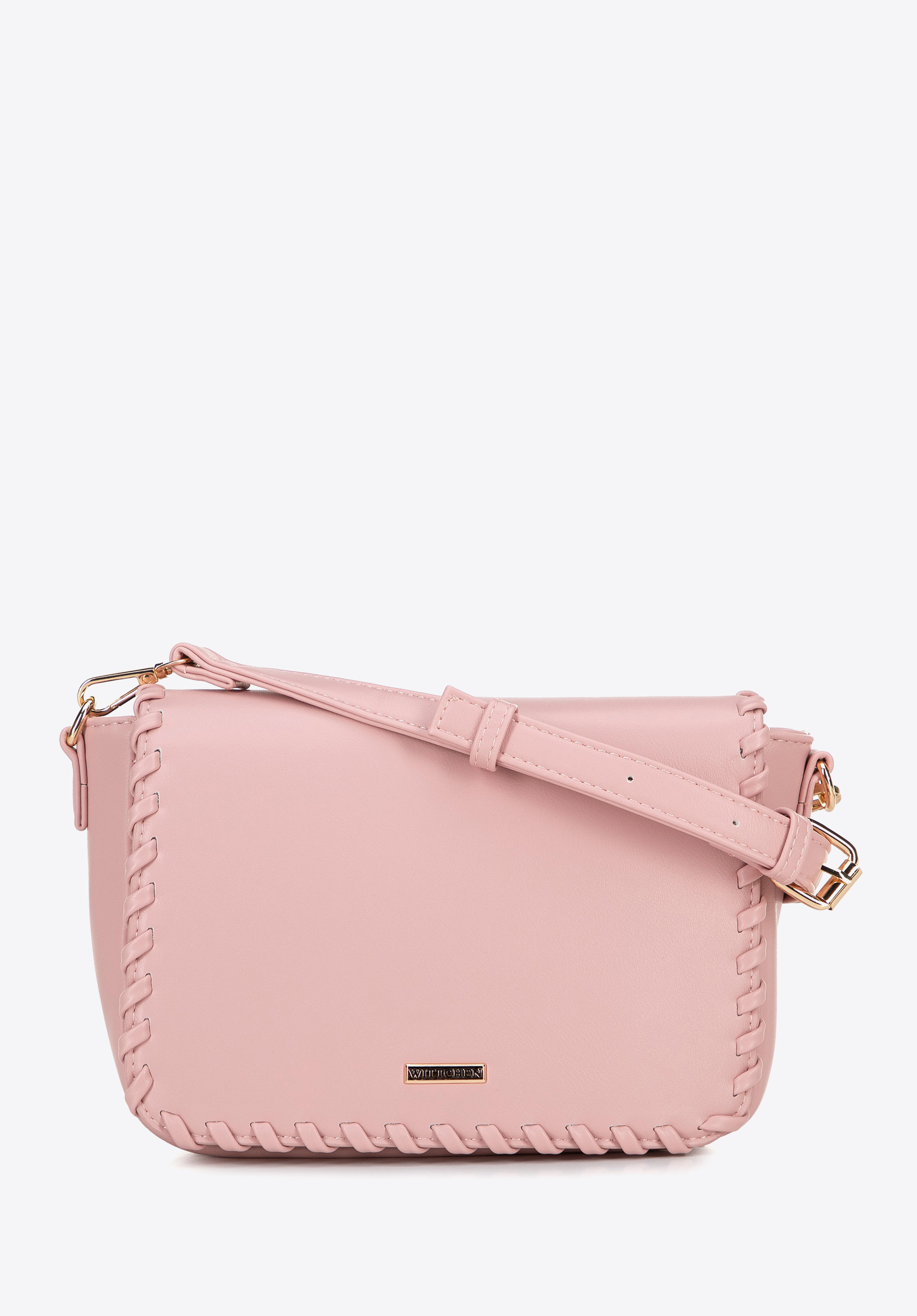 Damen-Crossbody mit beschnittener Klappe, rosa, 100-4Y-235-P, Bild 1
