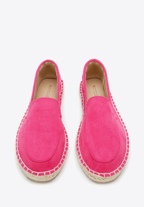 Damen-Espadrilles aus Öko-Wildleder, rosa, 96-DP-800-P-35, Bild 2