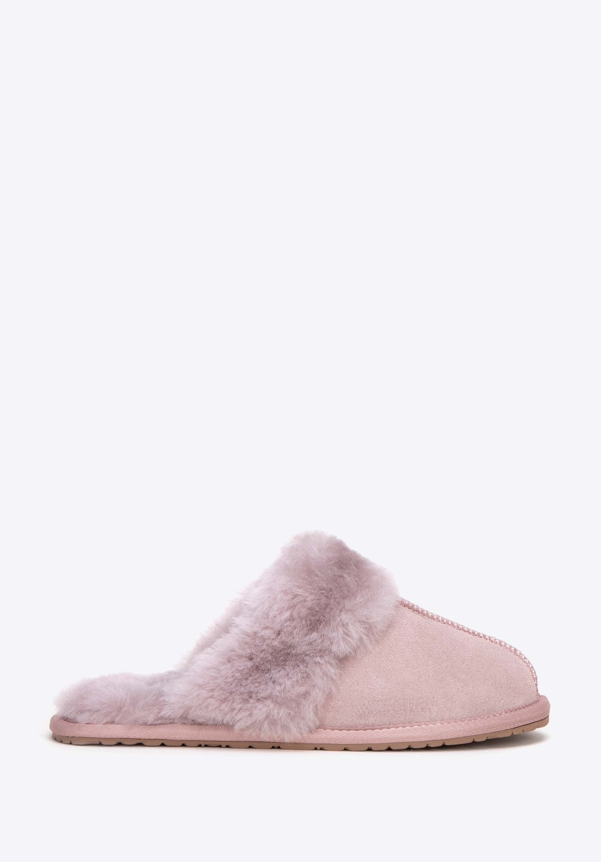 Damen-Hausschuhe aus Wildleder, rosa, 99-D-855-P-41, Bild 1