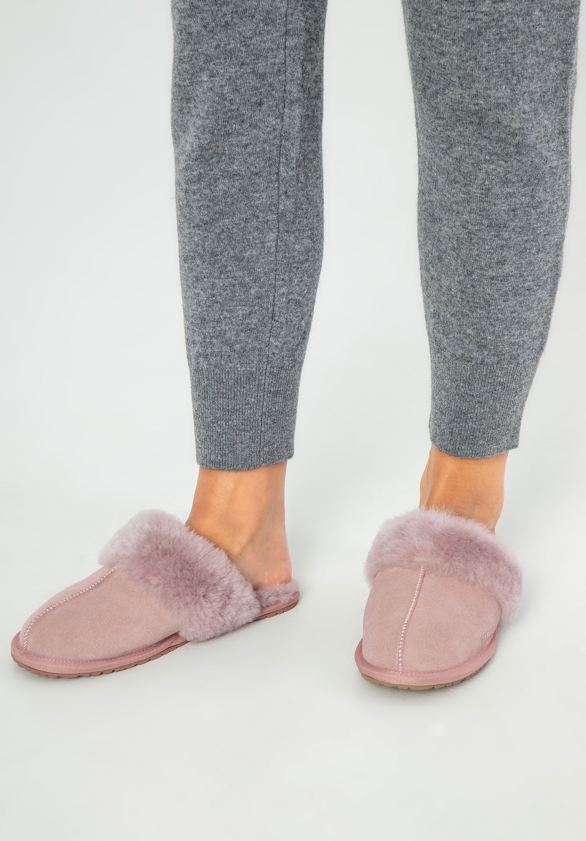 Damen-Hausschuhe aus Wildleder, rosa, 99-D-855-P-41, Bild 1