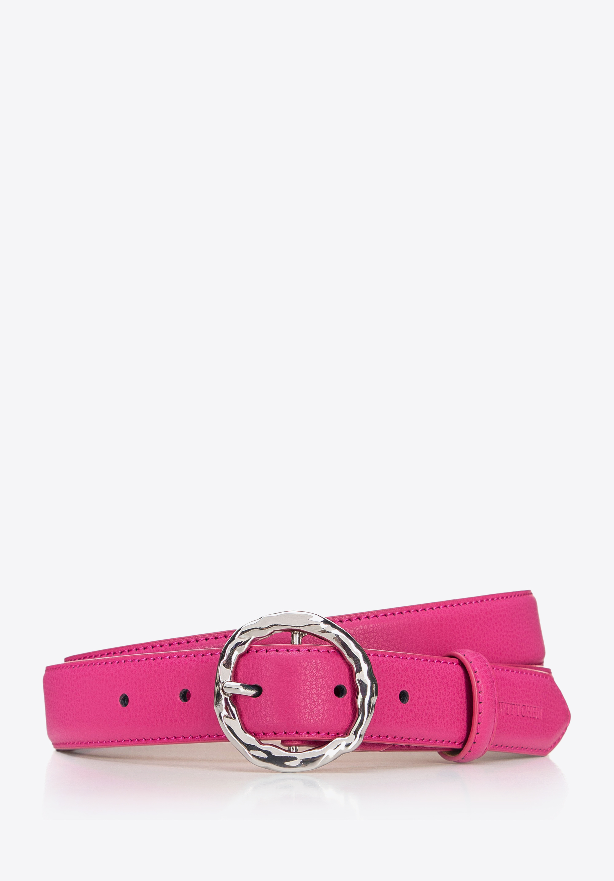 Damen Ledergürtel mit glänzender Schnalle, rosa, 101-8D-203-P-XXL, Bild 1