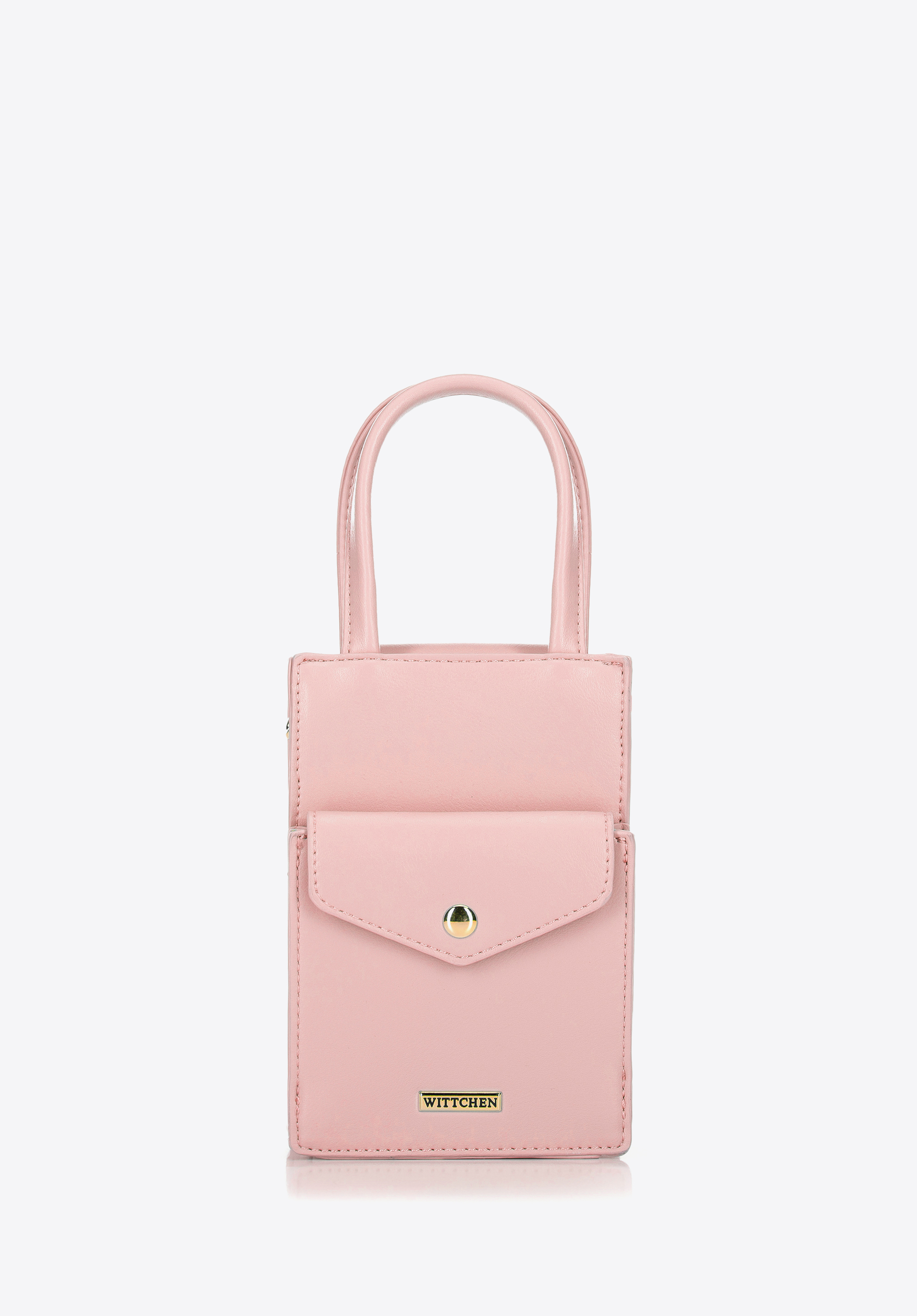 Damen Mini-Telefontasche aus Öko-Leder, rosa, 100-4Y-227-P, Bild 1