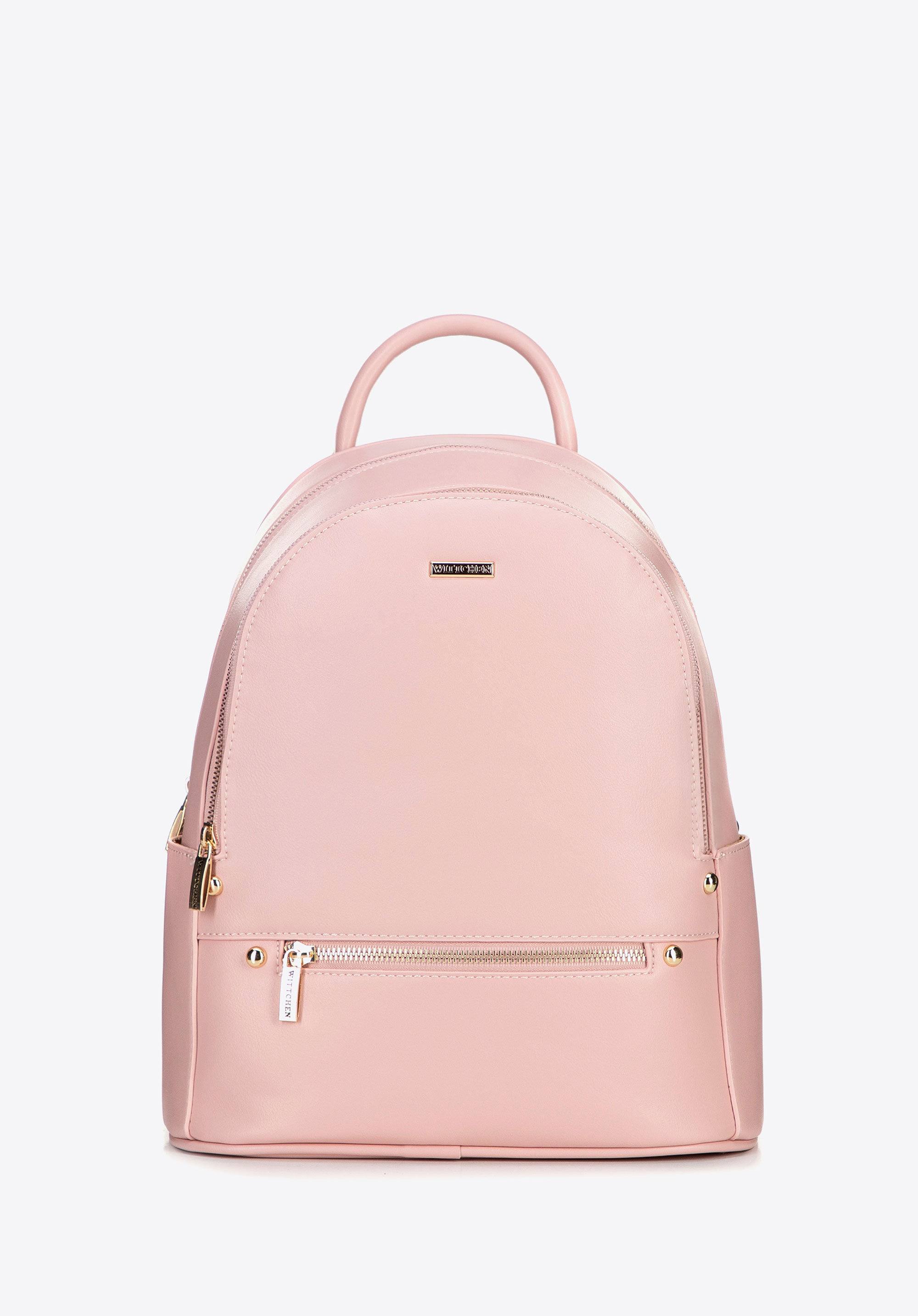 Damen-Rucksack aus Öko-Leder mit zwei Fächern, rosa, 100-4Y-237-P, Bild 1