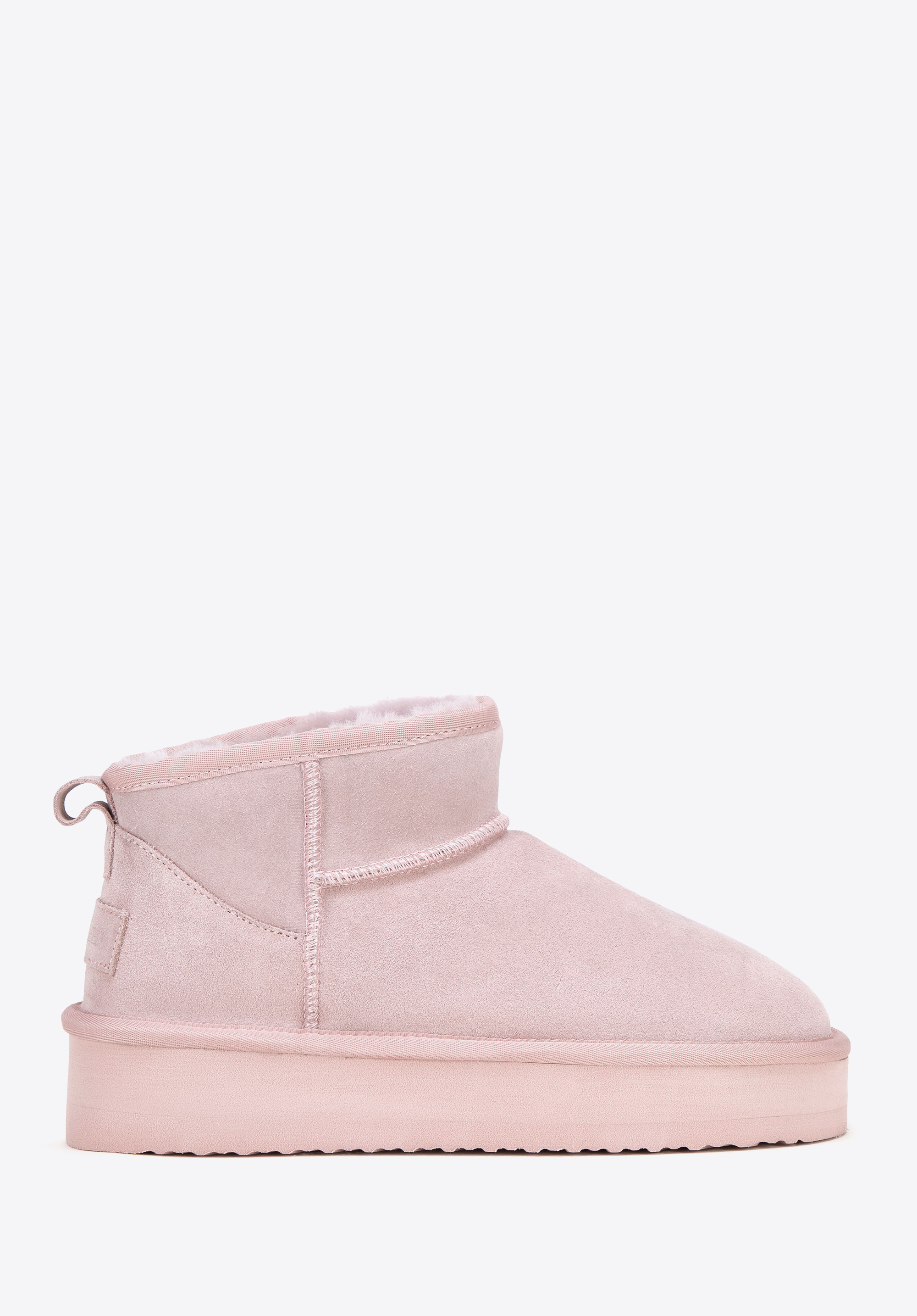 Damen Stiefeletten mit Wildlederfutter, rosa, 99-D-851-P-36, Bild 1