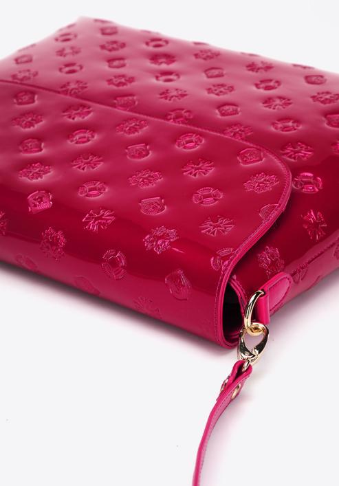Damen-Umhängetasche aus Metallic-Lackleder groß, rosa, 34-4-233-PP, Bild 4