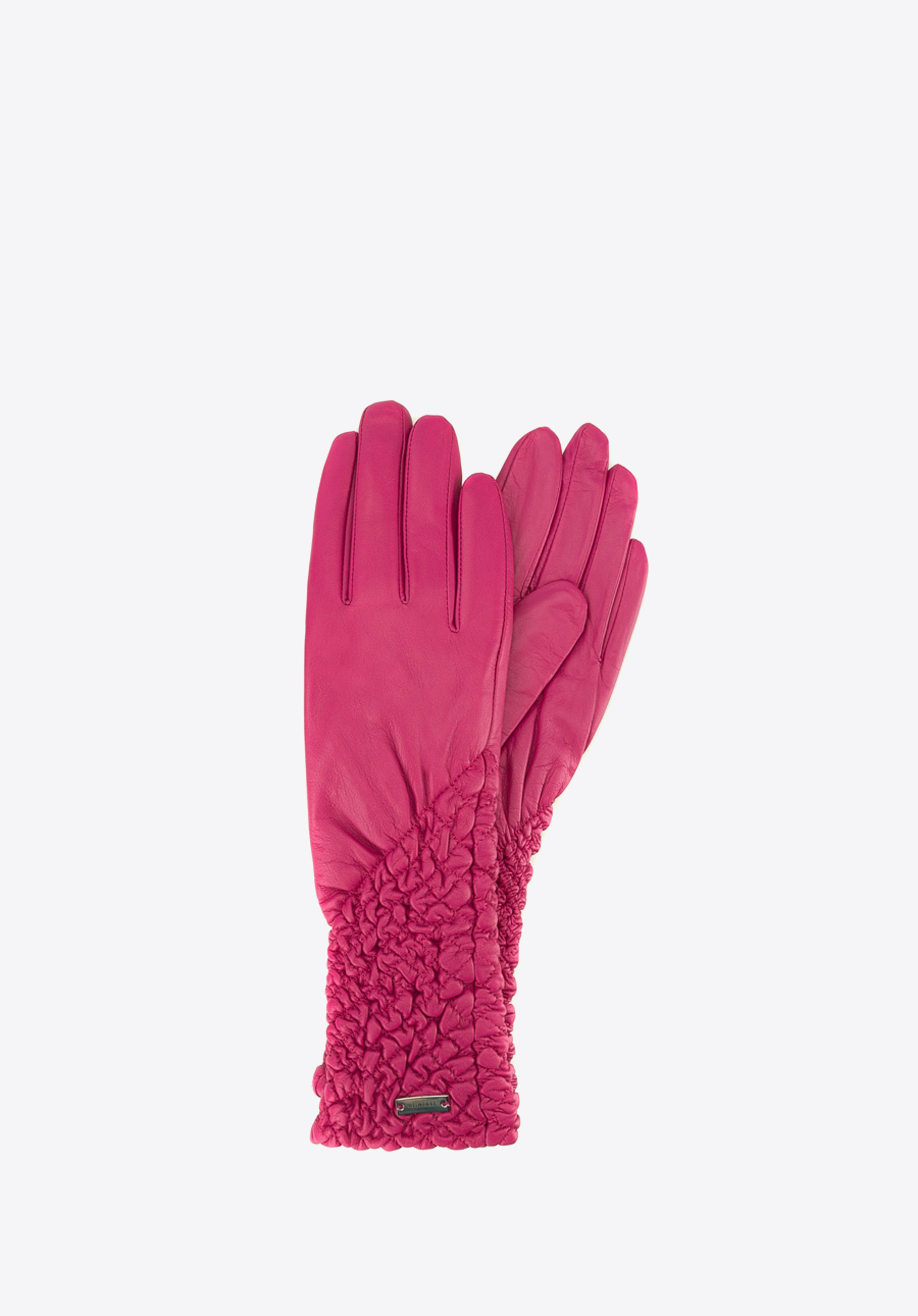 Gefütterte Damenhandschuhe aus Leder, rosa, 39-6L-214-1-X, Bild 1