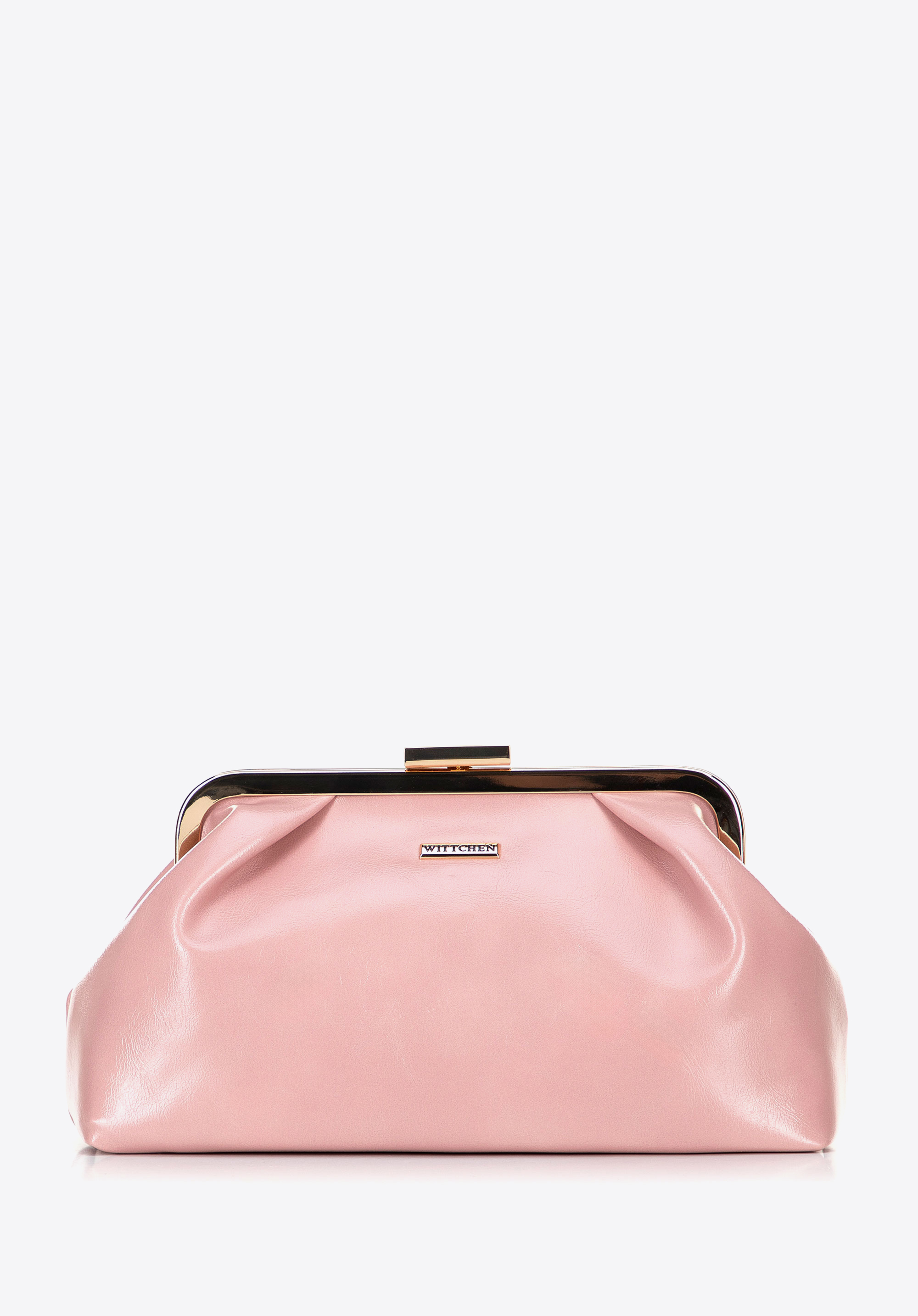 Damenhandtasche aus Kunstleder mit Druckknopfverschluss, rosa, 100-4Y-226-P, Bild 1