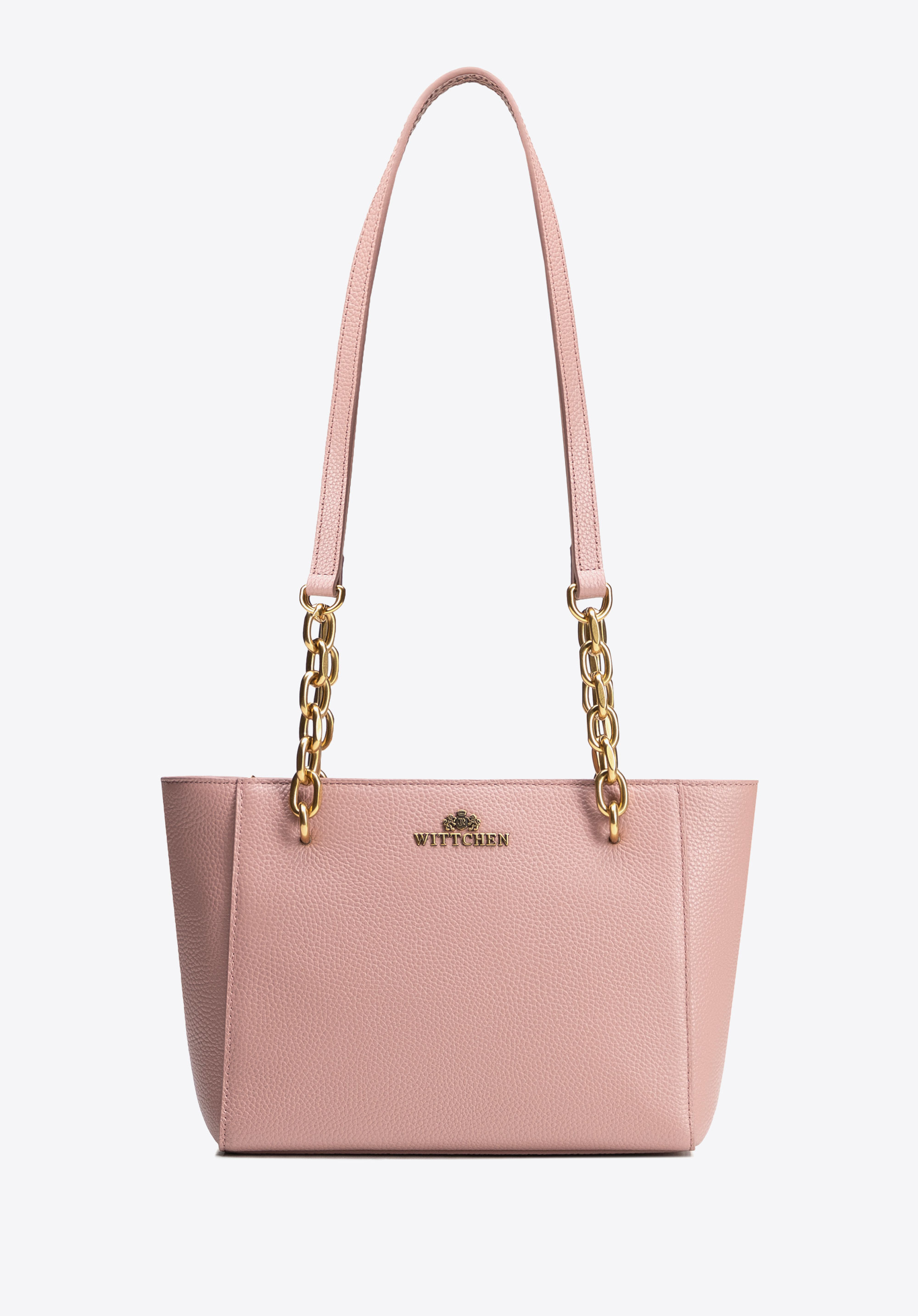 Damenhandtasche aus Leder, rosa, 100-4E-604-P, Bild 1