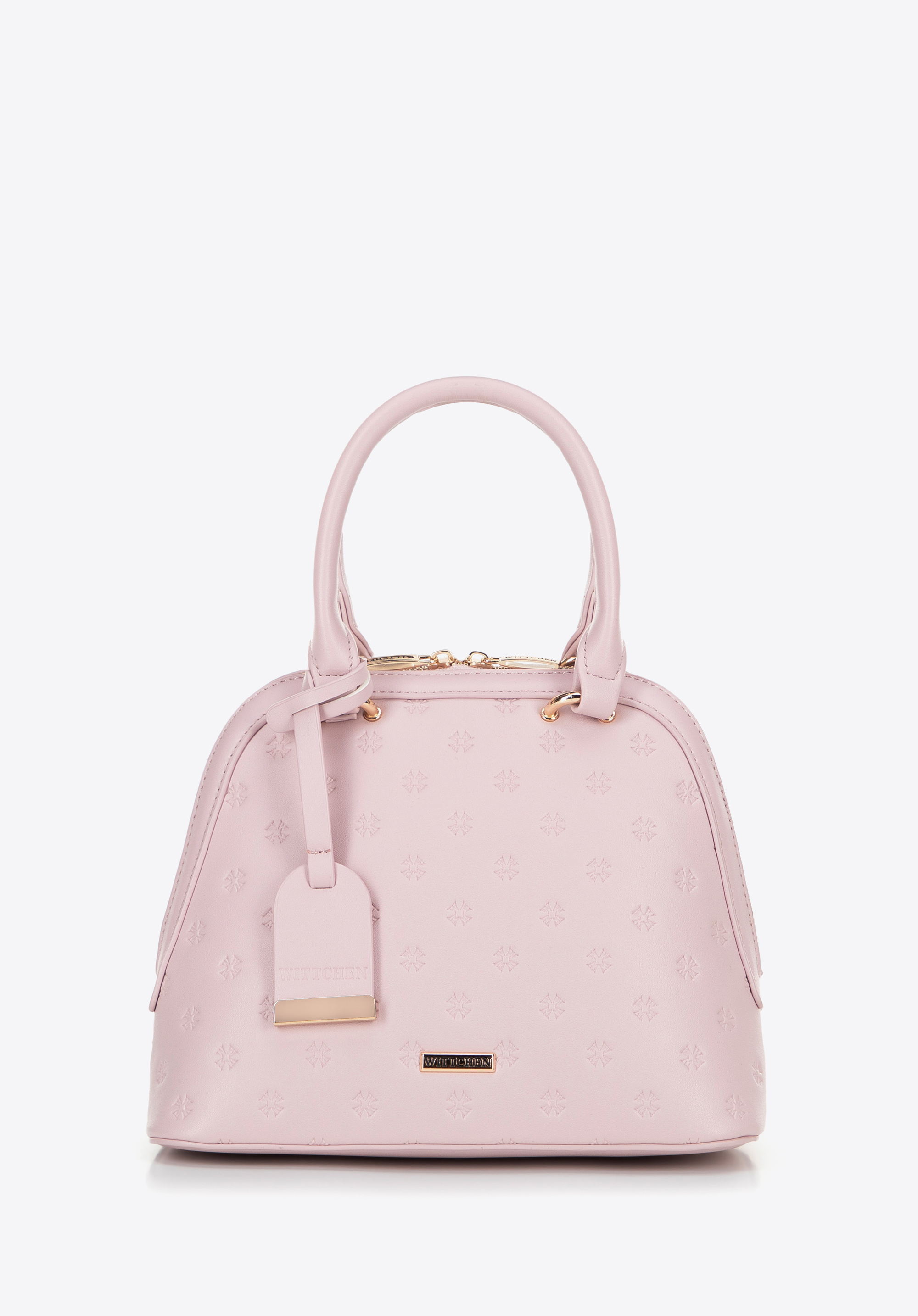 Damenhandtasche aus Öko-Leder mit Trapez, rosa, 100-4Y-222-P, Bild 1