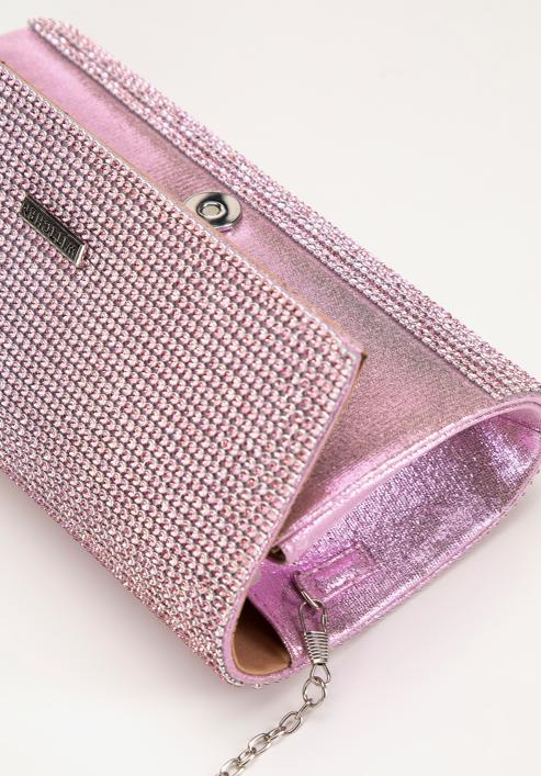 Damenhandtasche mit Kristallen, rosa, 98-4Y-027-G, Bild 4