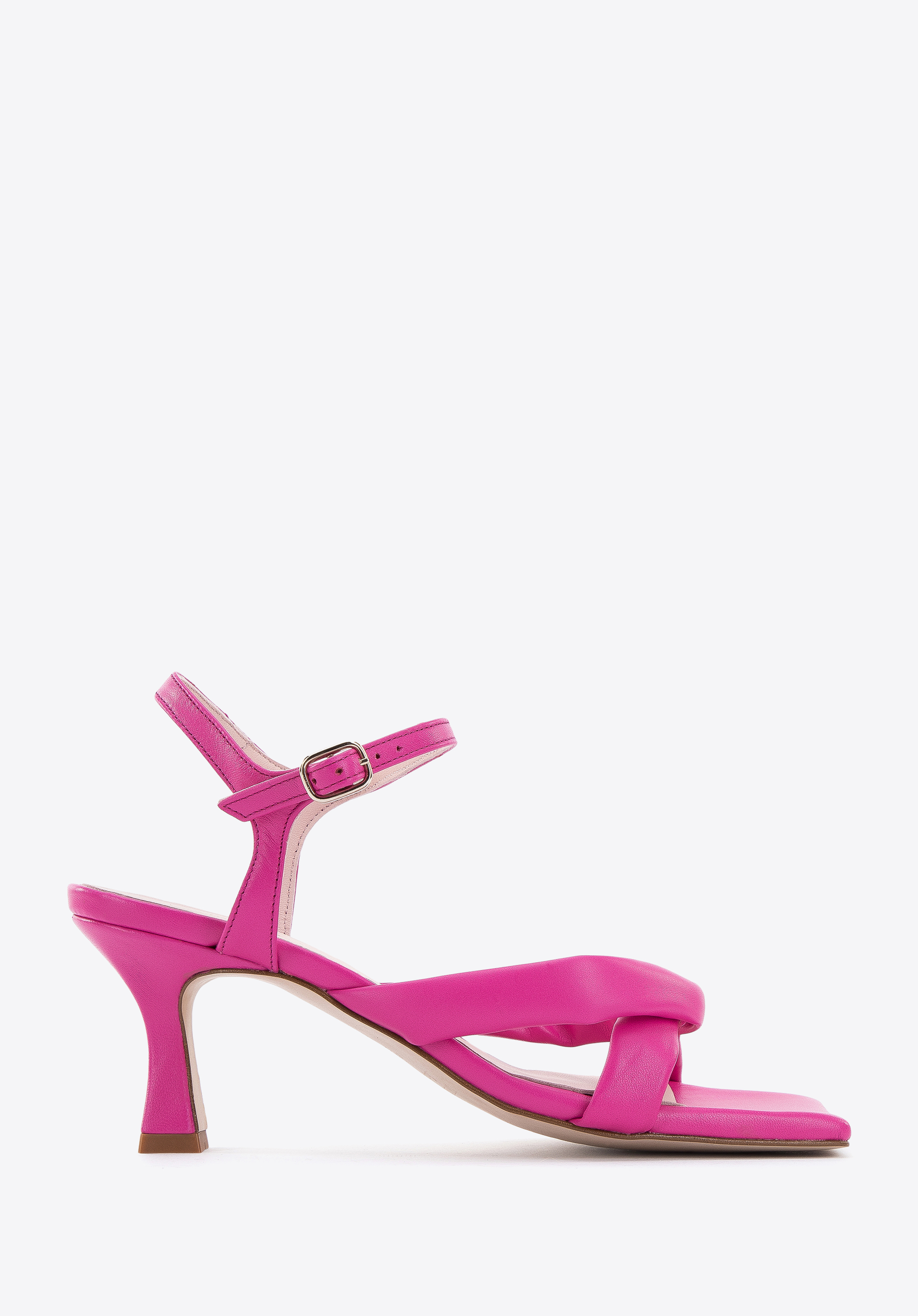 Sandaletten für Damen aus Leder mit weichen Riemen, rosa, 96-D-303-P-40, Bild 1