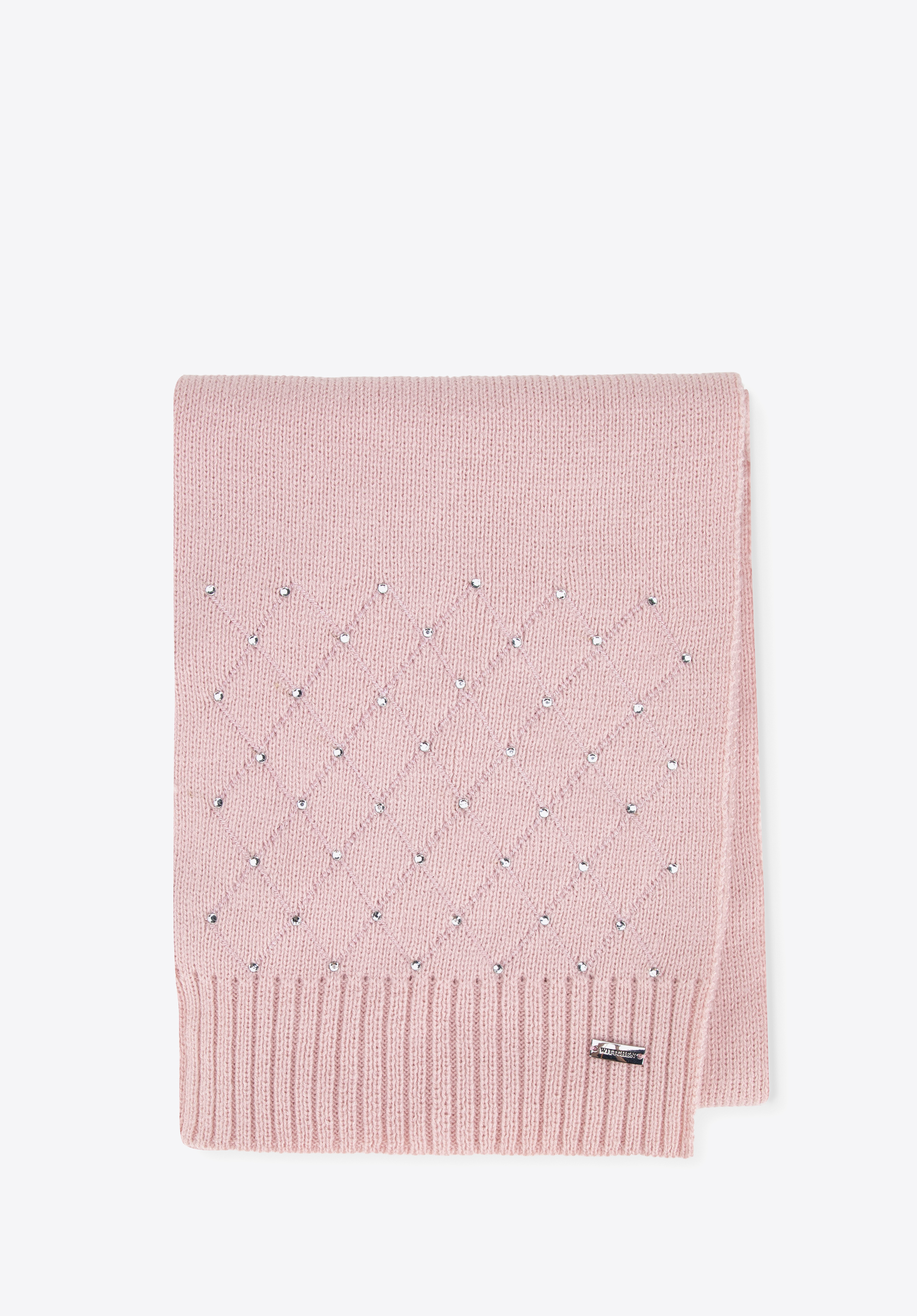 Damenschal mit Kristallperlen, rosa, 99-7F-001-P, Bild 1