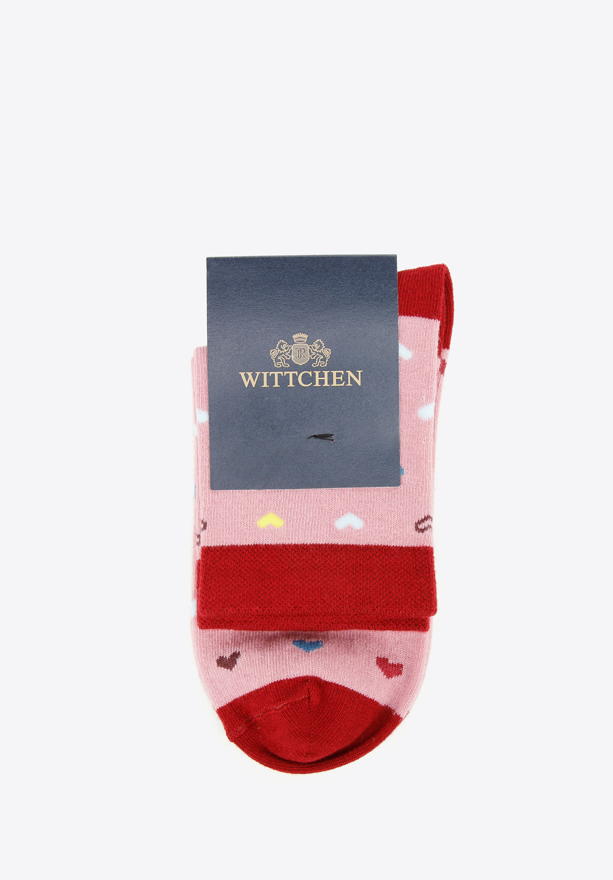 Damensocken mit Herzen, rosa, 94-SD-001-X1-35/37, Bild 1