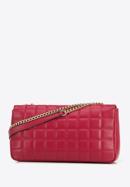 Damentasche aus gestepptem Leder, groß länglich, rosa, 95-4E-654-P, Bild 2