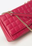 Damentasche aus gestepptem Leder, groß länglich, rosa, 95-4E-654-P, Bild 4