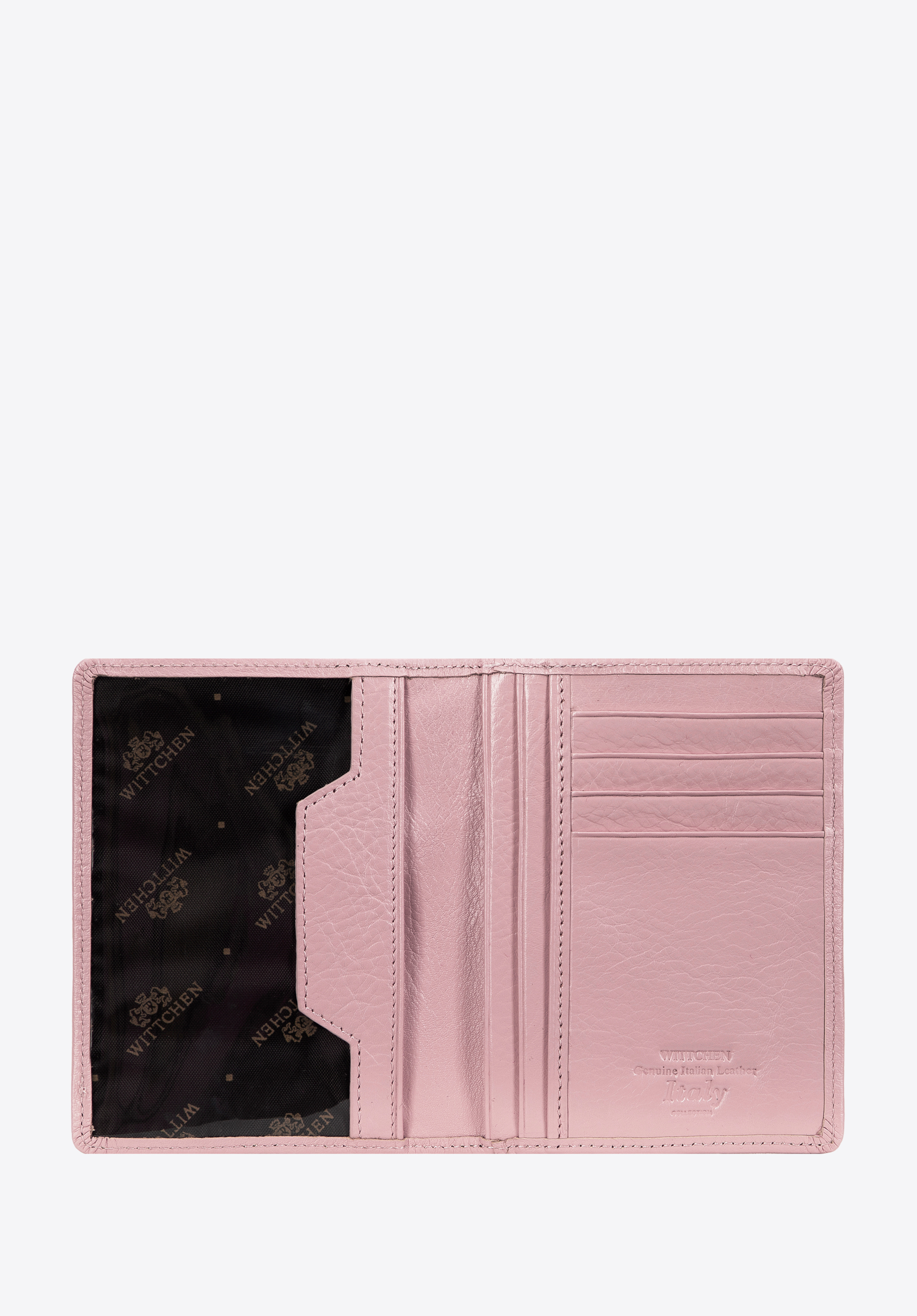 Dokumentenetui aus Leder mit Tasche, rosa, 21-2-174-RL, Bild 1